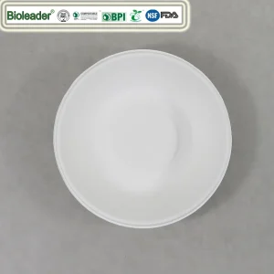 680ml 190mm компостируемая глубокая тарелка из жома сахарного тростника для ресторанов и кейтеринга