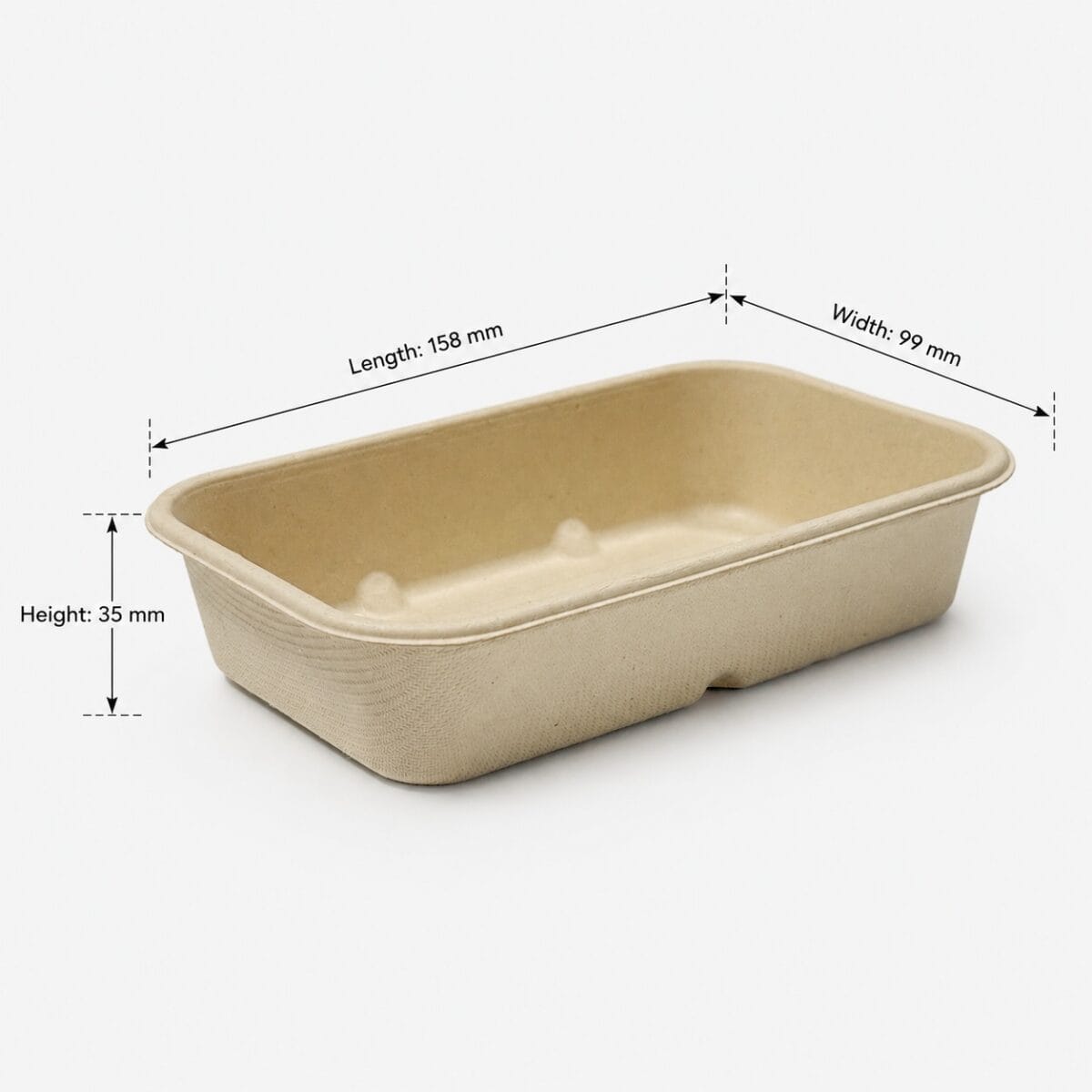6 x 4 inch sugarcane bagasse casseroles airline meal box size and dimensions