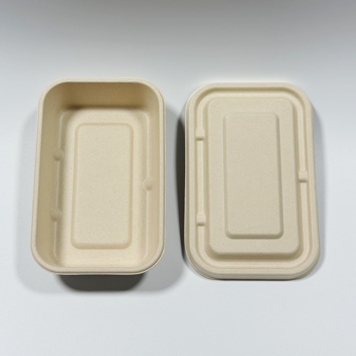 Compostable sugarcane casseroles airline meal box with lid 6 x 4 inch by Bioleader