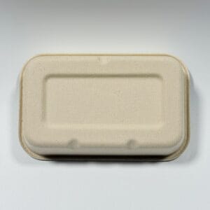 Compostable sugarcane casseroles airline meal box with lid 6 x 4 inch disposable food container
