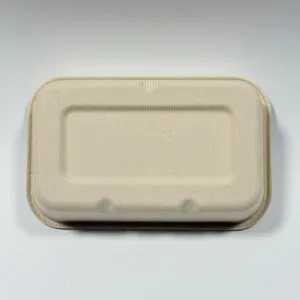堆肥化サトウキビキャセロールエアライン食事ボックス蓋付き6 x 4インチ使い捨て食品容器