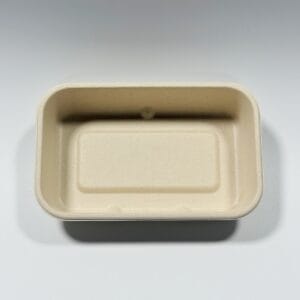 Compostable sugarcane casseroles airline meal box with lid 6 x 4 inch disposable food container