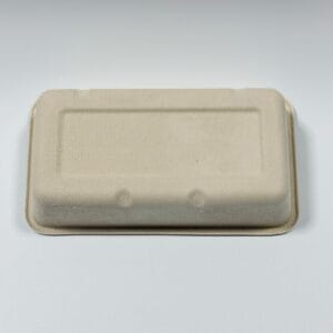 Sugarcane bagasse lid for 7 x 4 biodegradable casserole airline tray
