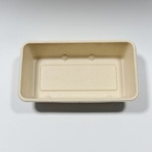 Sugarcane bagasse lid for 7 x 4 biodegradable casserole airline tray