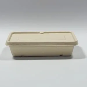 7 x 4 Zuckerrohrkasserolle mit Deckel für Airline-Catering und zum Mitnehmen