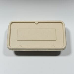7 x 4 sugarcane casserole meal box with lid for airline catering and takeaway
