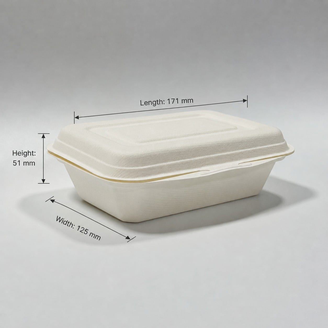 Eco-Friendly Sugarcane Takeout Box 6.7 x 5 inch biodegradable food clamshell container application image