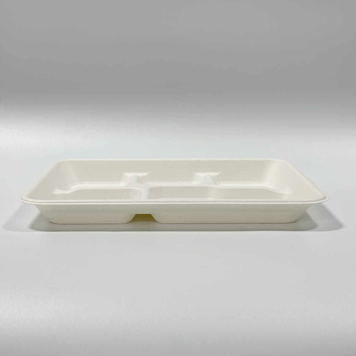 Disposable 5-compartment bagasse meal tray for school lunch and catering