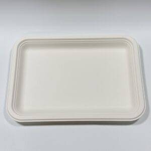 Compostable Sugarcane Tray 13.5″x 10″ Paper Pulp Food Serving Tray