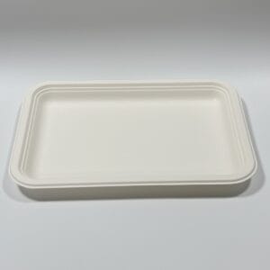 Kompostierbares Serviertablett aus Zuckerrohr für Catering-Buffets und Cafeteria-Mahlzeiten