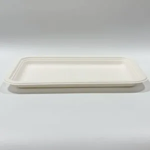 Bandeja compostable de caña de azúcar 13.5 x 10 inch bandeja de servicio de alimentos de pulpa de papel de Bioleader