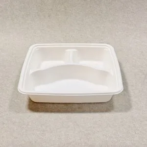 Caixa Bento para takeaway compostável com 3 compartimentos e tampa, 1000 ml (9)