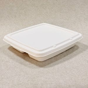 4-Compartment Sugarcane Food Container with Lid 1000ml (1)