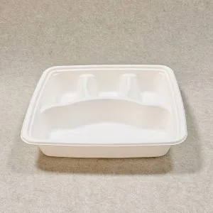 Recipiente para alimentos em cana-de-açúcar com 4 compartimentos e tampa, 1000 ml (2)