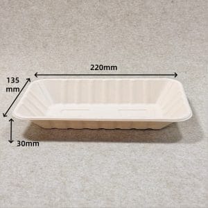 Vassoio per la frutta biodegradabile 9 x 5 con dimensioni