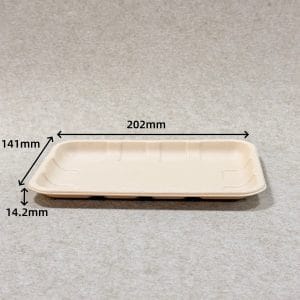 Bakje voor verse producten van vormkarton 8 x 6 met afmetingen