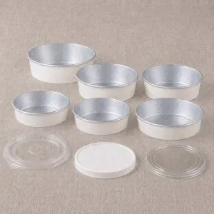 Aluminiumfolien-ausgekleidete Papiersalatschalen mit Deckeln | Auslaufsichere Lebensmittelbehälter für Take-away-Mahlzeiten