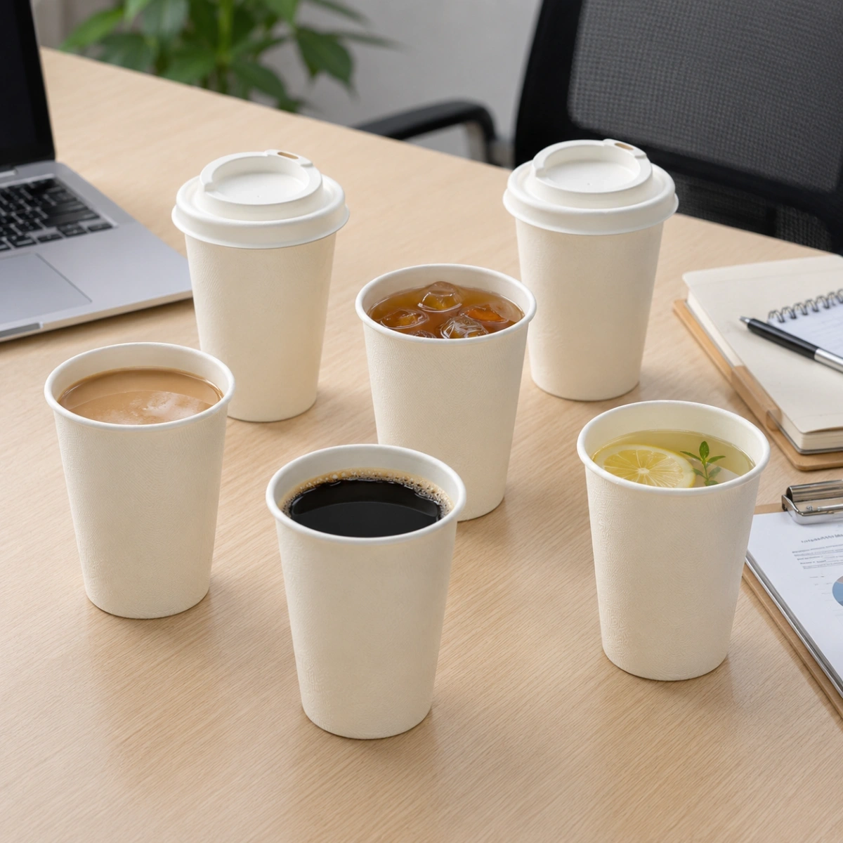 12oz compostable bagasse cups for drinks desserts catering and takeaway