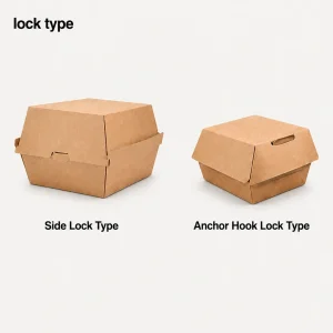 Fabricant en gros de boîtes à burger en papier kraft et blanc personnalisées