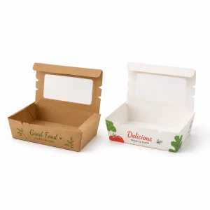 Fabricant en gros de boîtes alimentaires en papier personnalisées avec fenêtre