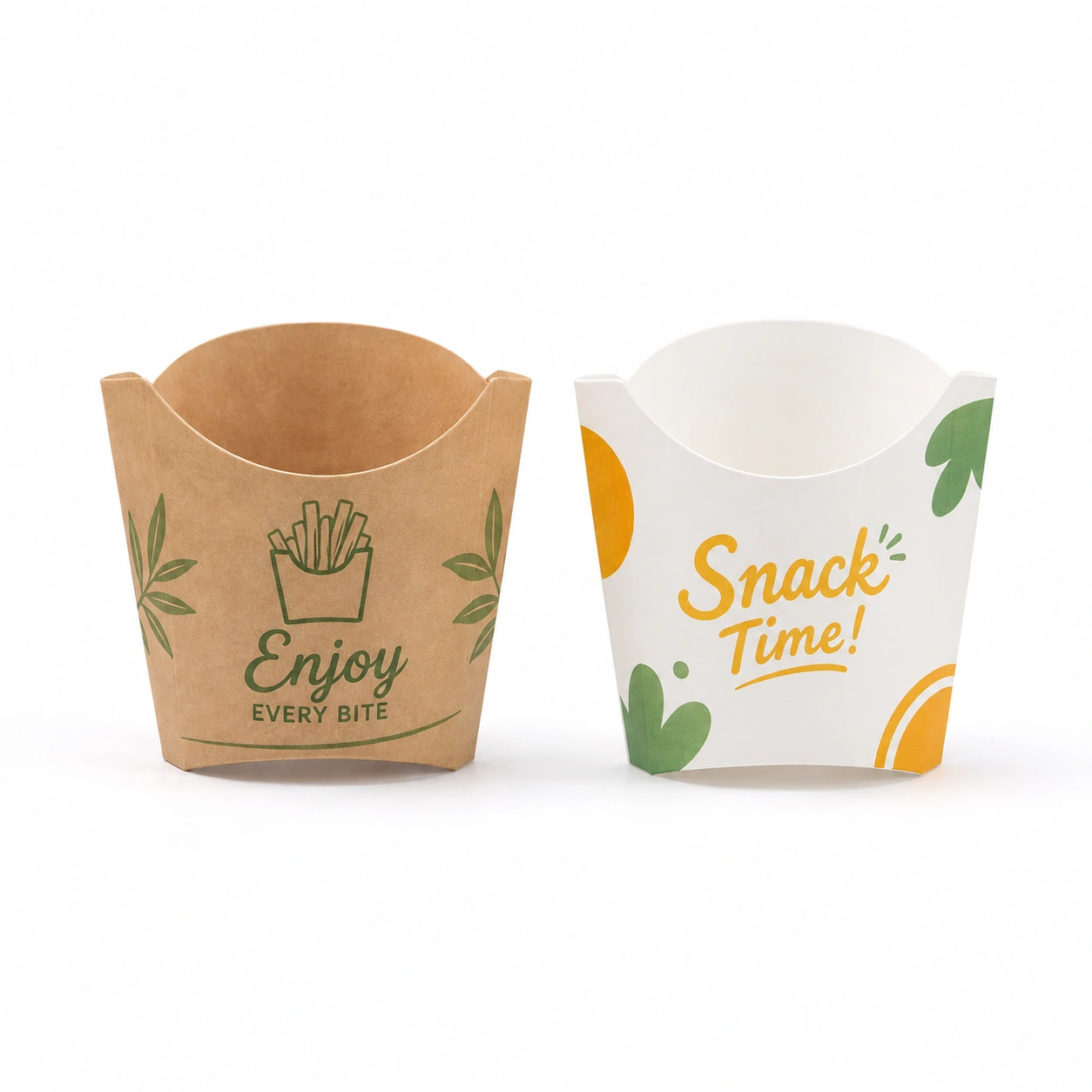 Gobelet à frites en papier kraft pour emporter Gobelet à frites en papier kraft utilisé pour les frites et chips à emporter en restaurant