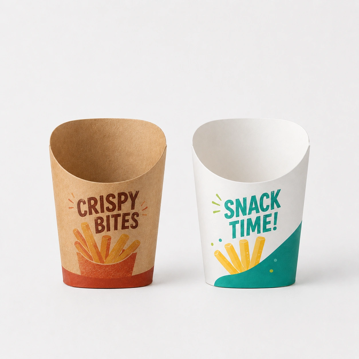 Gobelet à chips en papier pour fast-food et snacks Gobelet à chips en papier pour frites, snacks, food trucks et restauration rapide