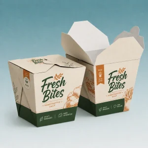 Styles d'emballage de nouilles en papier personnalisés pour la restauration en gros