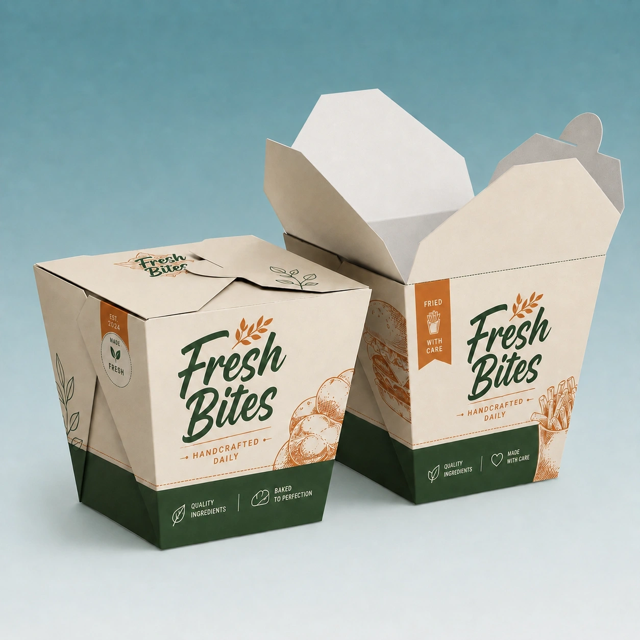 Styles d'emballage de nouilles en papier sur mesure et boîtes alimentaires imprimées