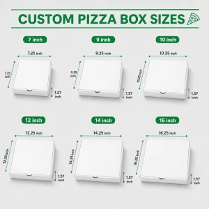 Boîtes à pizza personnalisées en plusieurs tailles et styles de carton ondulé