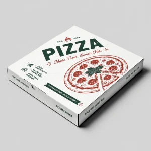 Boîte à pizza imprimée sur mesure pour l'emport au restaurant et la livraison de pizza