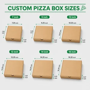 Boîtes à pizza personnalisées en plusieurs tailles et styles de carton ondulé
