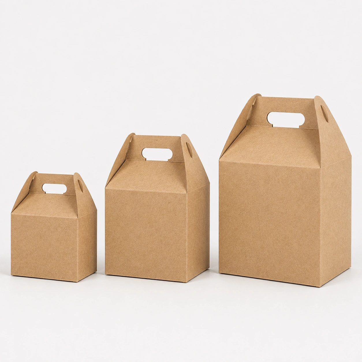 Boîte à anse en papier kraft avec poignée Boîte alimentaire en papier kraft à anse avec poignée pour la restauration à emporter et l'emballage alimentaire