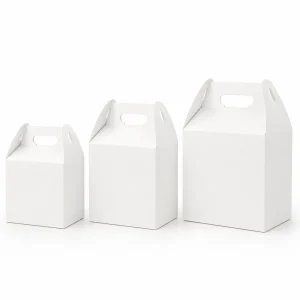 Boîte alimentaire en papier à anse avec poignée pour repas à emporter, restauration et événements