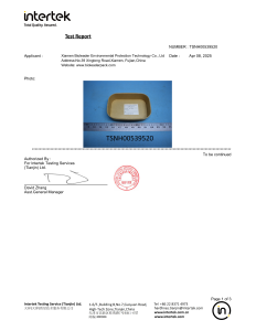 Rapporto di prova per uso in forno (contenitori ciotole in carta con rivestimento PP)