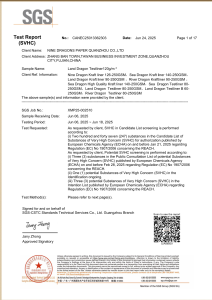 PPWR SGS REACH SVHC – cartoncino da imballaggio kraft