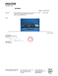 Rapporto di prova microonde e congelatore ciotola in carta