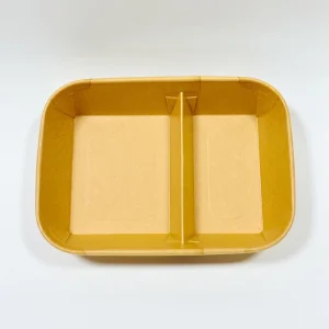 contenitore alimentare da asporto rettangolare in carta a 1080ml 2 scomparti