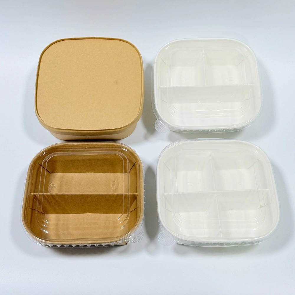 design della scatola quadrata divisa per dessert in carta per alimenti da asporto