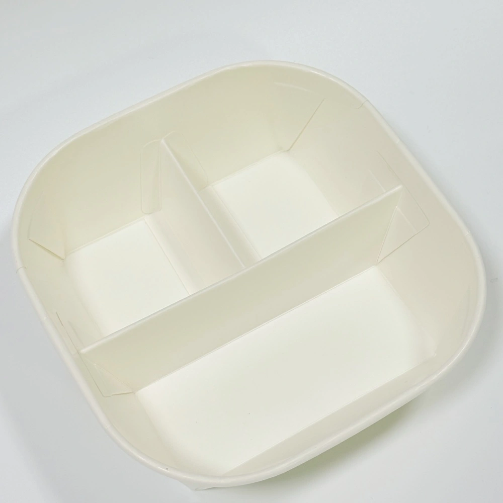 scatola da asporto divisa per snack e dessert in carta kraft