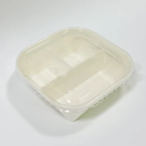 coperchio trasparente in PET per scatola per snack a 900ml 3 scomparti