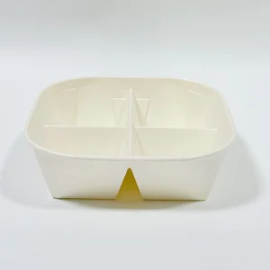 scatola quadrata per snack e dessert in carta kraft a 900ml scomparti  4