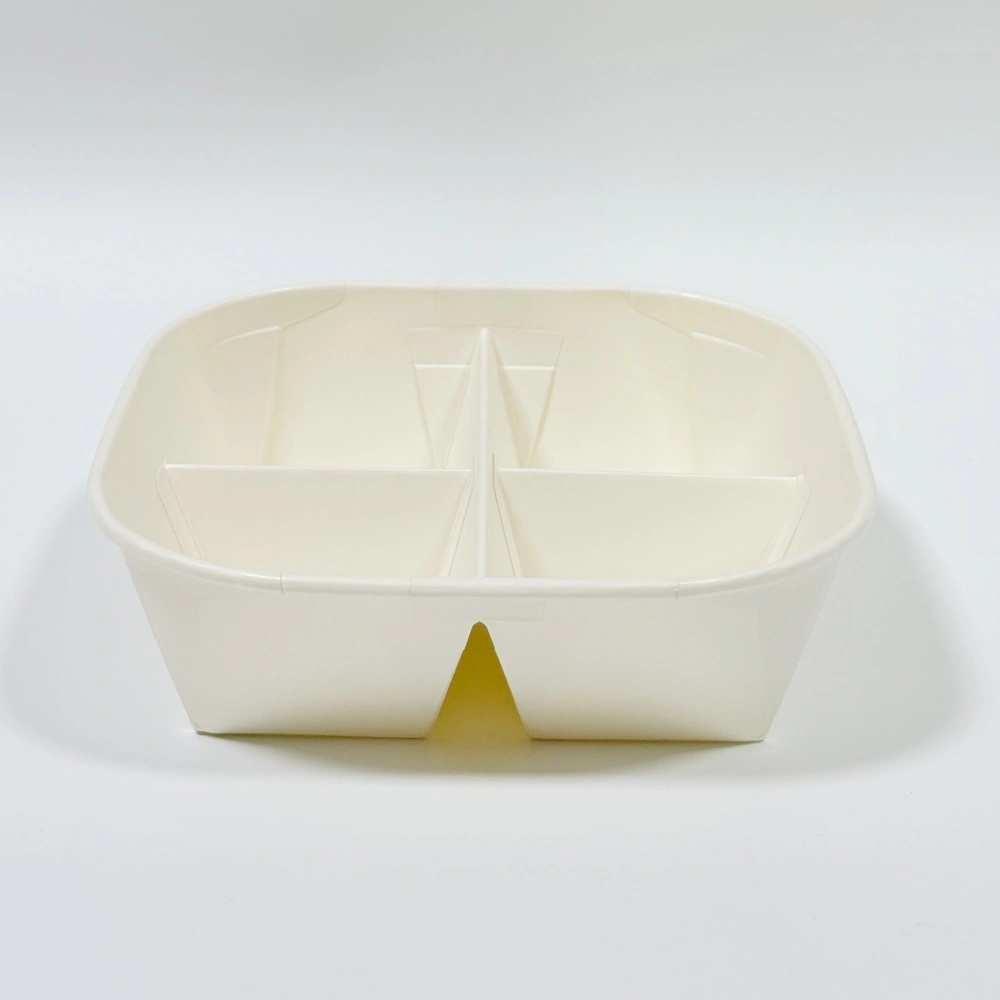 scatola per dessert e snack in carta kraft e bianca a 900ml scomparti  4