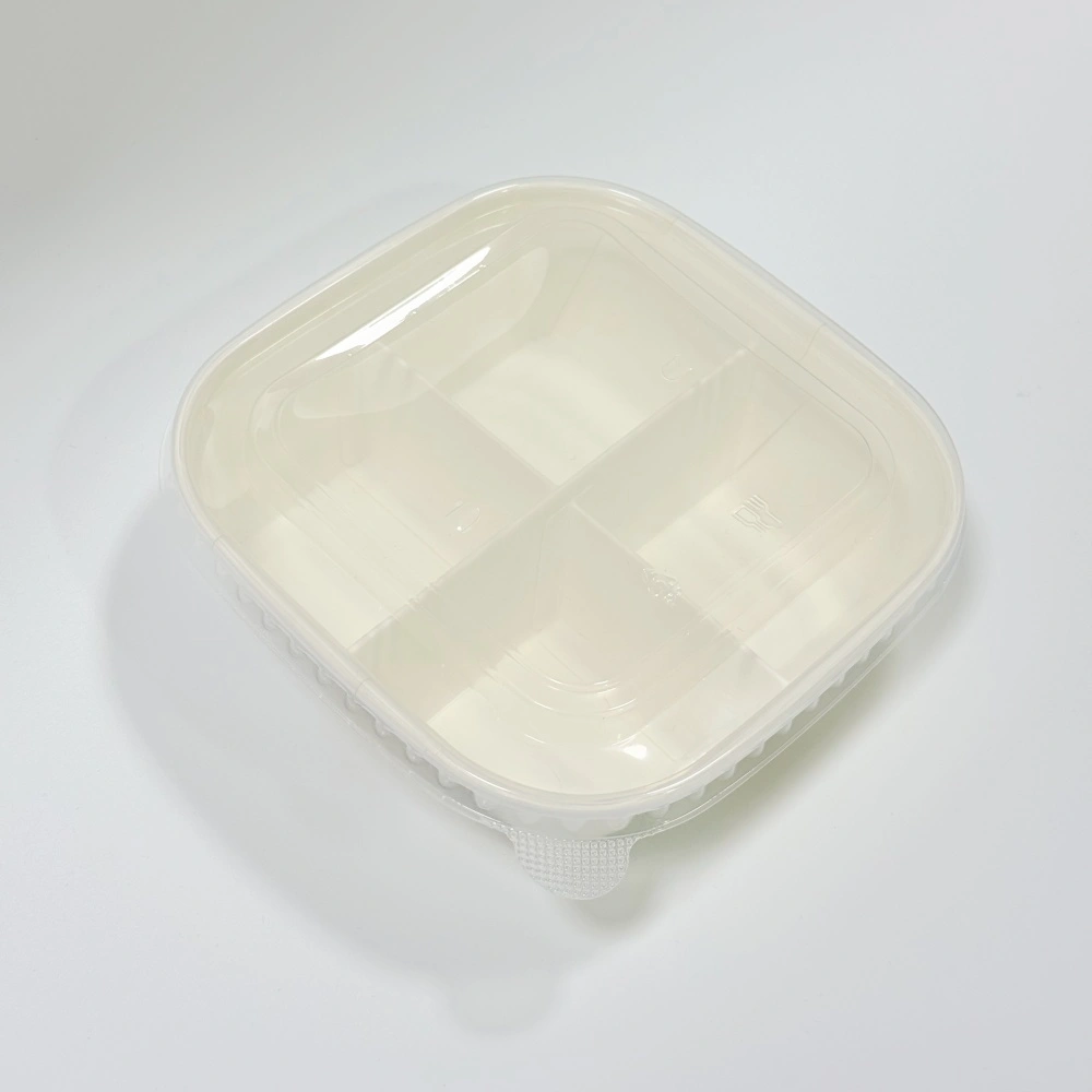 contenitore per dessert in carta a quattro scomparti per asporto 900ml