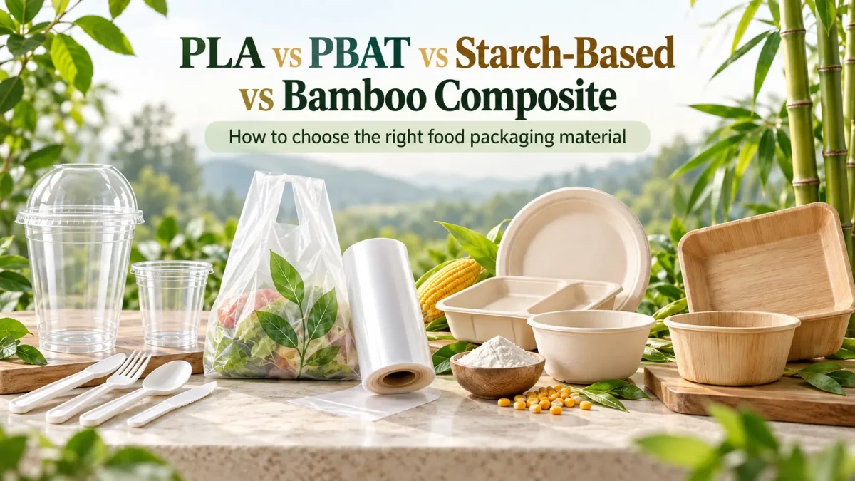 PLA vs PBAT vs Starch-Based vs Bamboo Composite: Buyer Guide